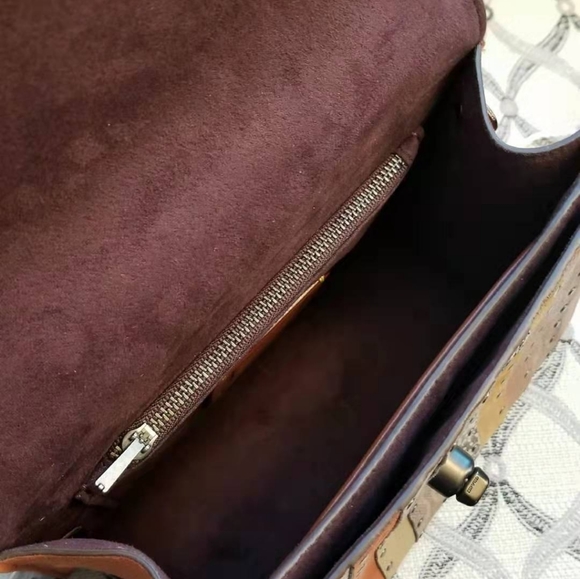 Coach Parker Top Handle With Signature Canvas Patc - Picture 5 of 8